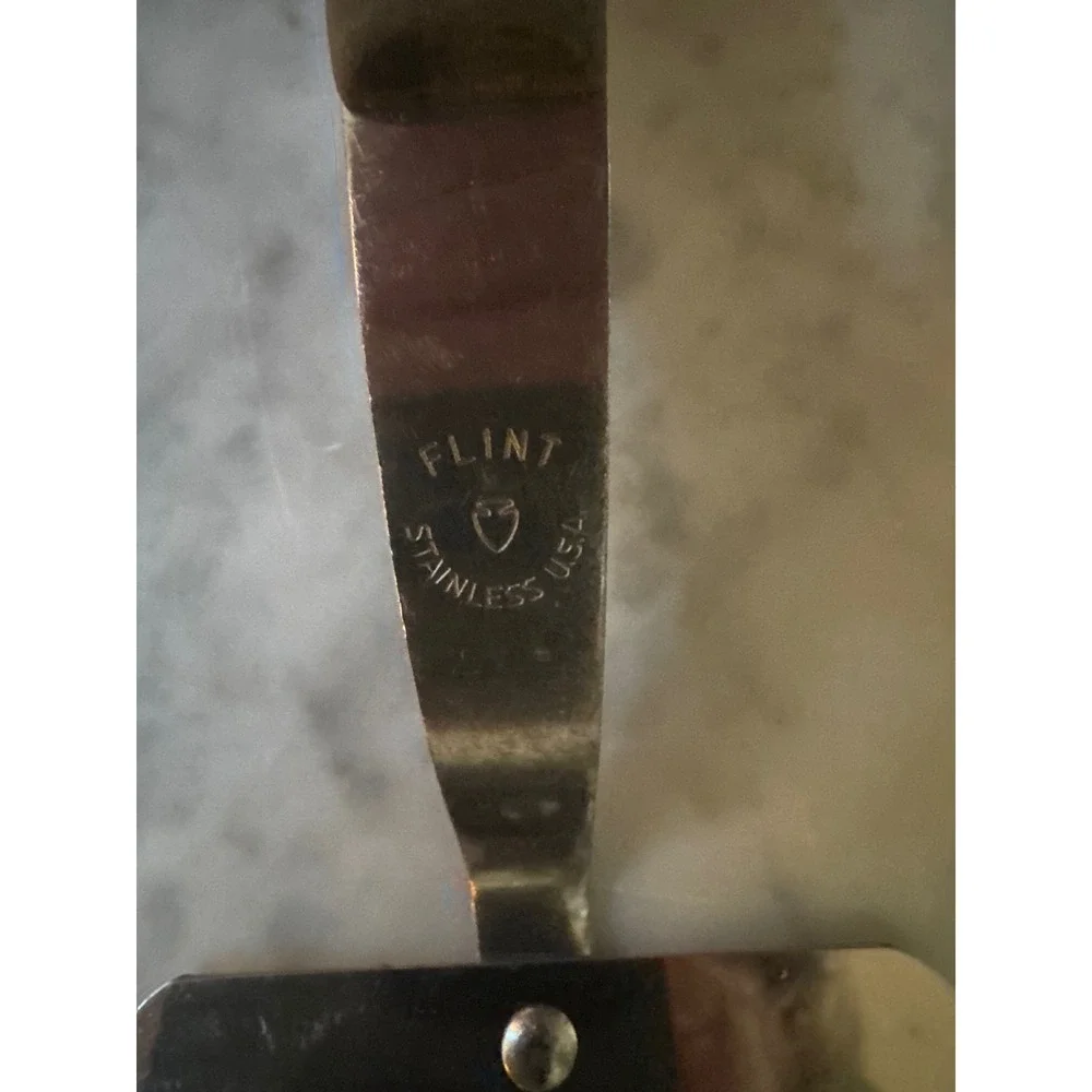 Vintage Flint Ekco Stainless Steel Kitchen Utensil Set 5pc Spatulas Fork USA MCM